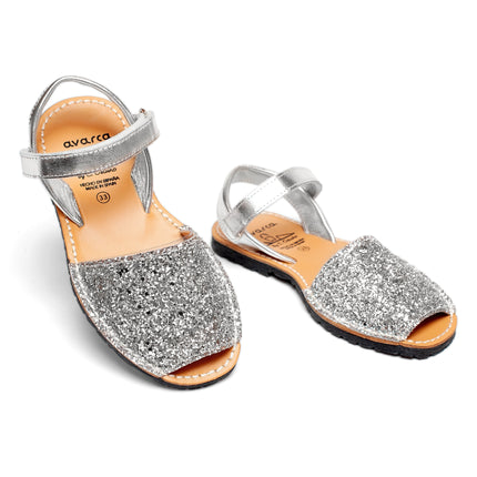 Avarca Leather Toddler Girl Red Sandals