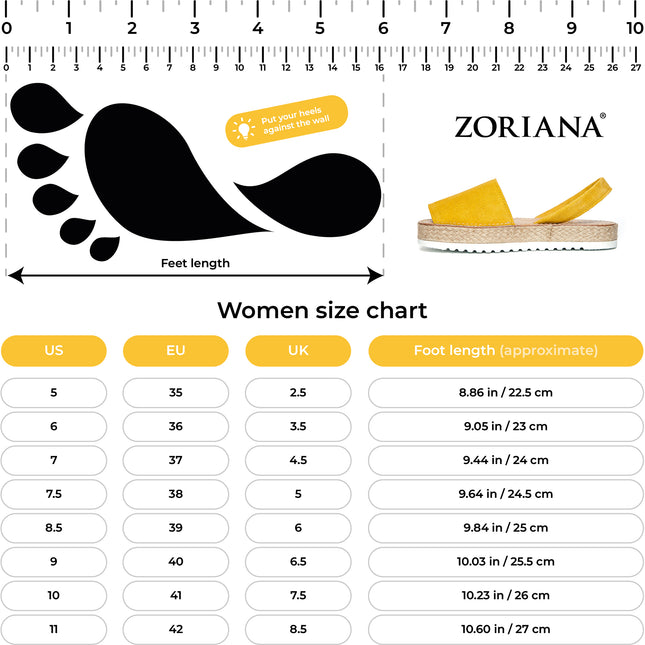 ZORIANA Yellow Espadrilles Sandals for Women
