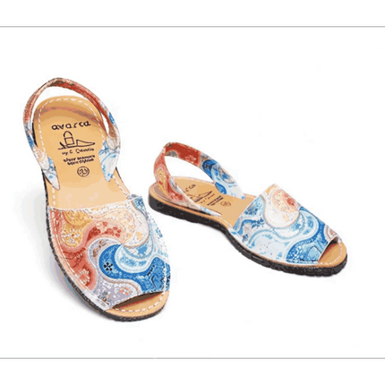 Avarca Open Toe Multicolor Sandals for Women