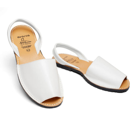 Avarca Lightweight Leather Black Sandals for Men