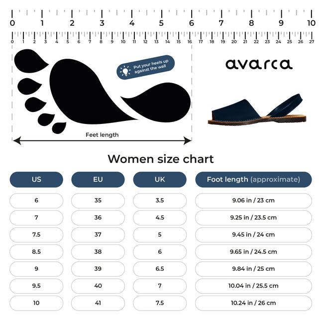 Avarca Lightweight Leather Bkack Dressy Sandals for Women