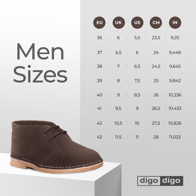 Digo Digo Hiking Chukka Brown Boots for Men