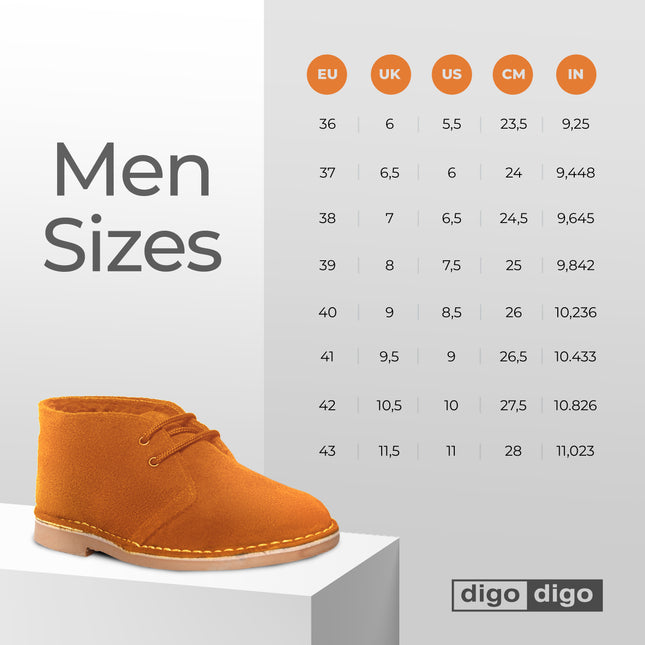 Digo Digo Hiking Chukka Ginger Boots for Men