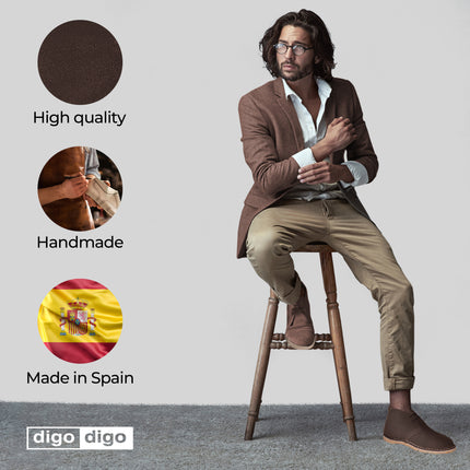 Digo Digo Hiking Chukka Brown Boots for Men