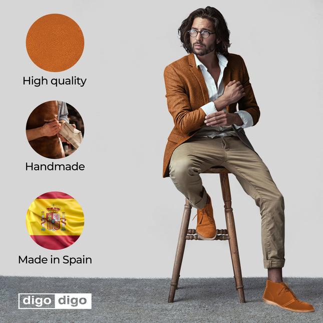 Digo Digo Desert Suede Ginger Boots for Men