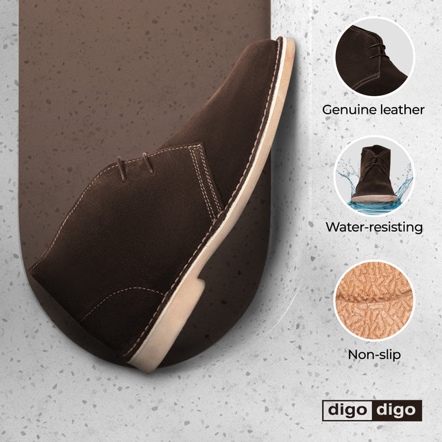 Digo Digo Desert Suede Brown Boots for Men
