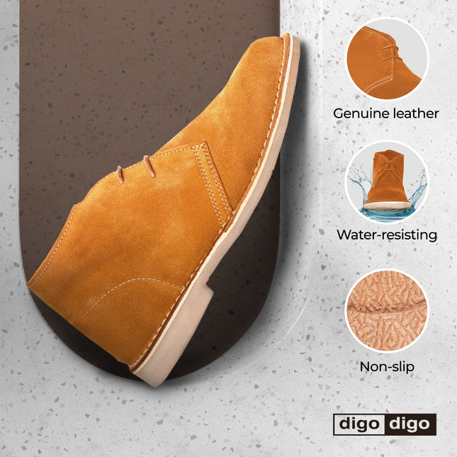 Digo Digo Desert Suede Ginger Boots for Men