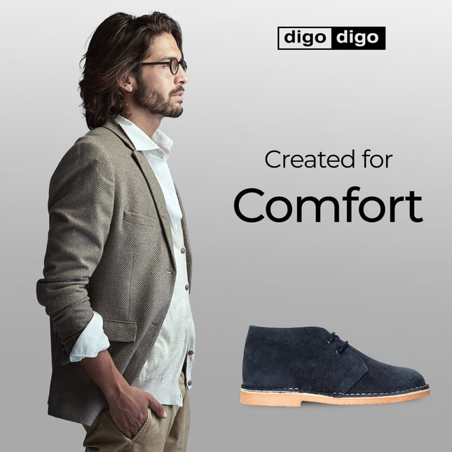 Digo Digo Desert Chukka Blue Boots for Men