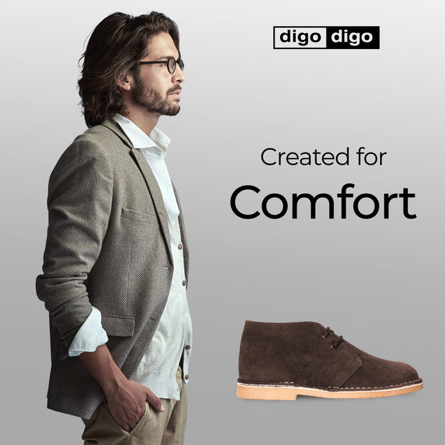 Digo Digo Hiking Chukka Brown Boots for Men