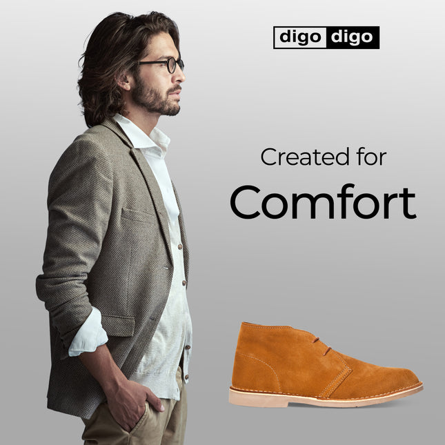 Digo Digo Desert Suede Ginger Boots for Men
