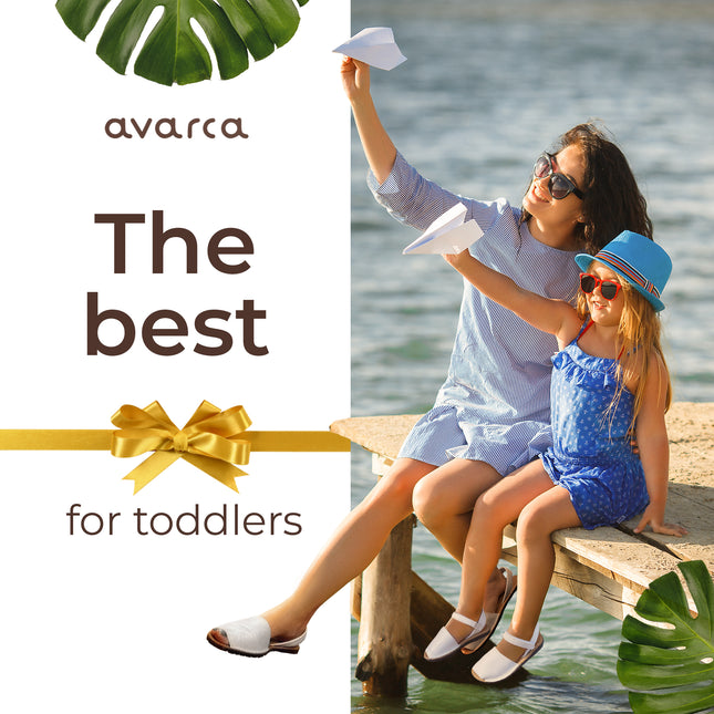 Avarca Leather White Sandals for Girls