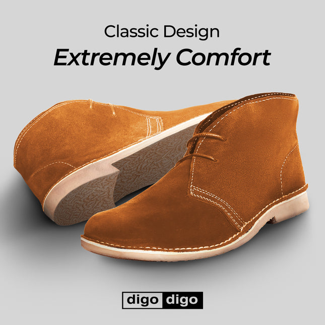 Digo Digo Desert Suede Ginger Boots for Men