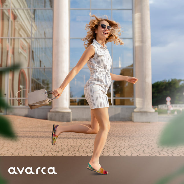 Avarca Open Toe Multicolor Sandals for Women