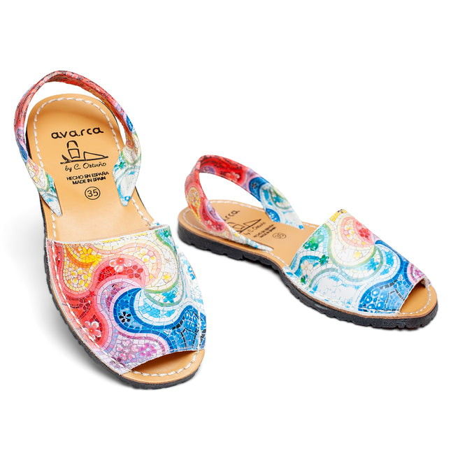 Avarca Open Toe Multicolor Sandals for Women