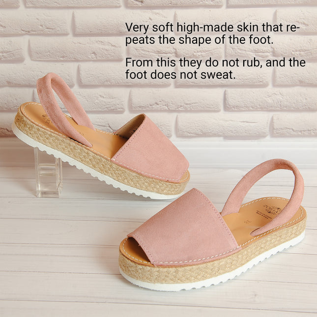 ZORIANA Pink Espadrilles Sandals for Women