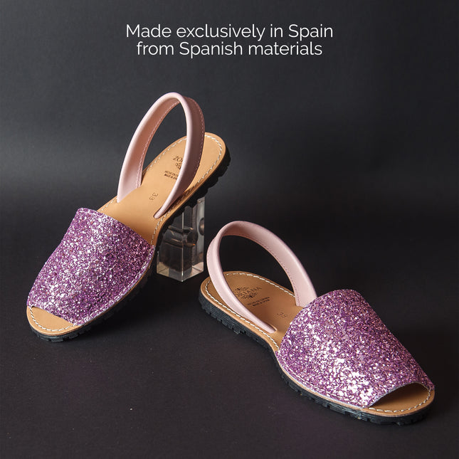 ZORIANA Comfortable Glitter Leather Sandals for Women