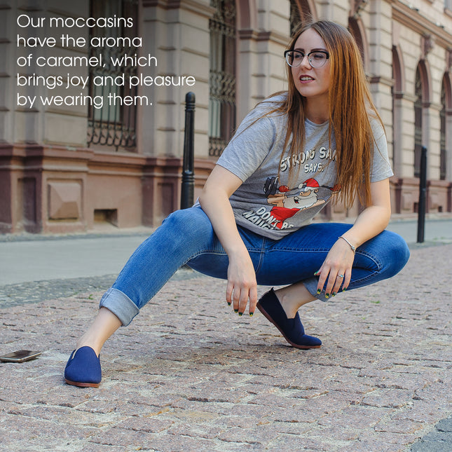 Comfortable Blue Loafers for Women
