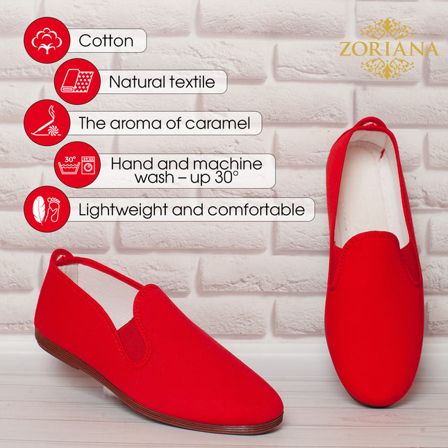 Comfortable Red Loafers for Women