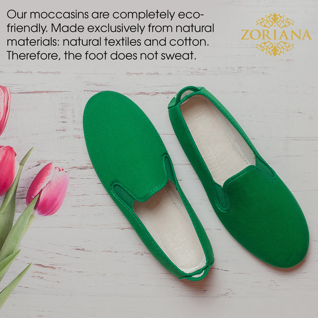 Comfortable Green Loafers for Women